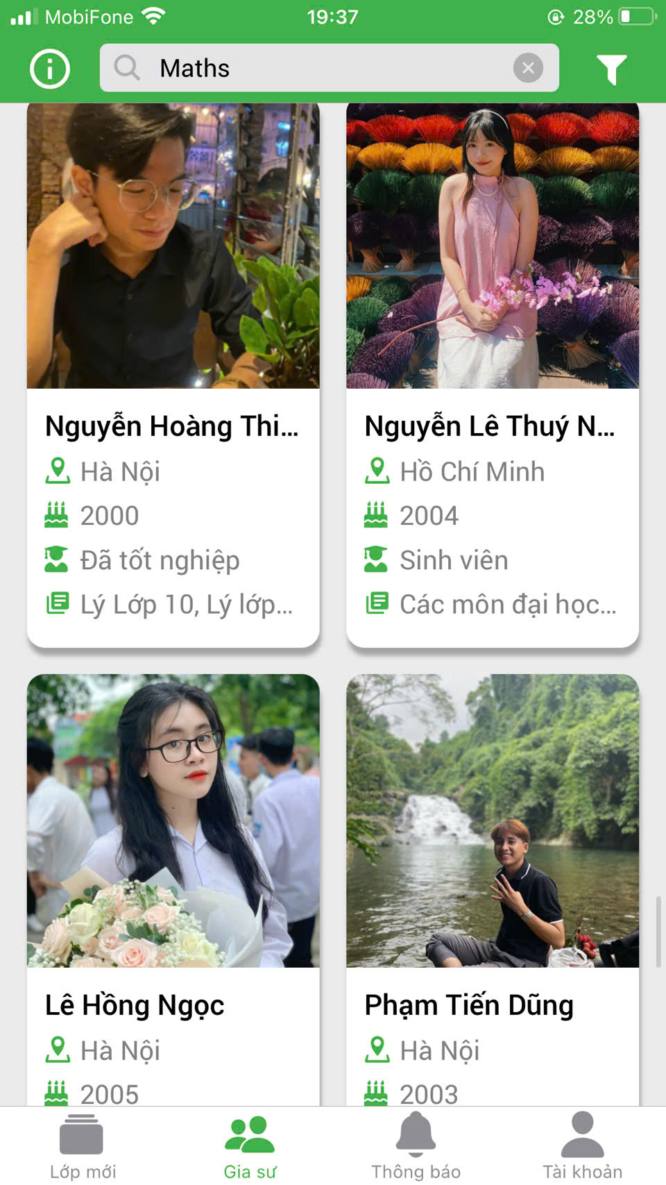 học kèm maths science